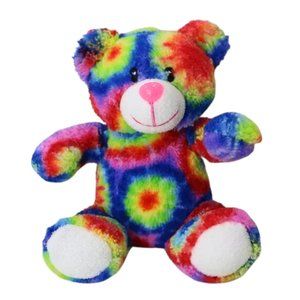 Peace Pals Rainbow Tie-Dye Mini Teddy Bear Plush Stuffed Animal